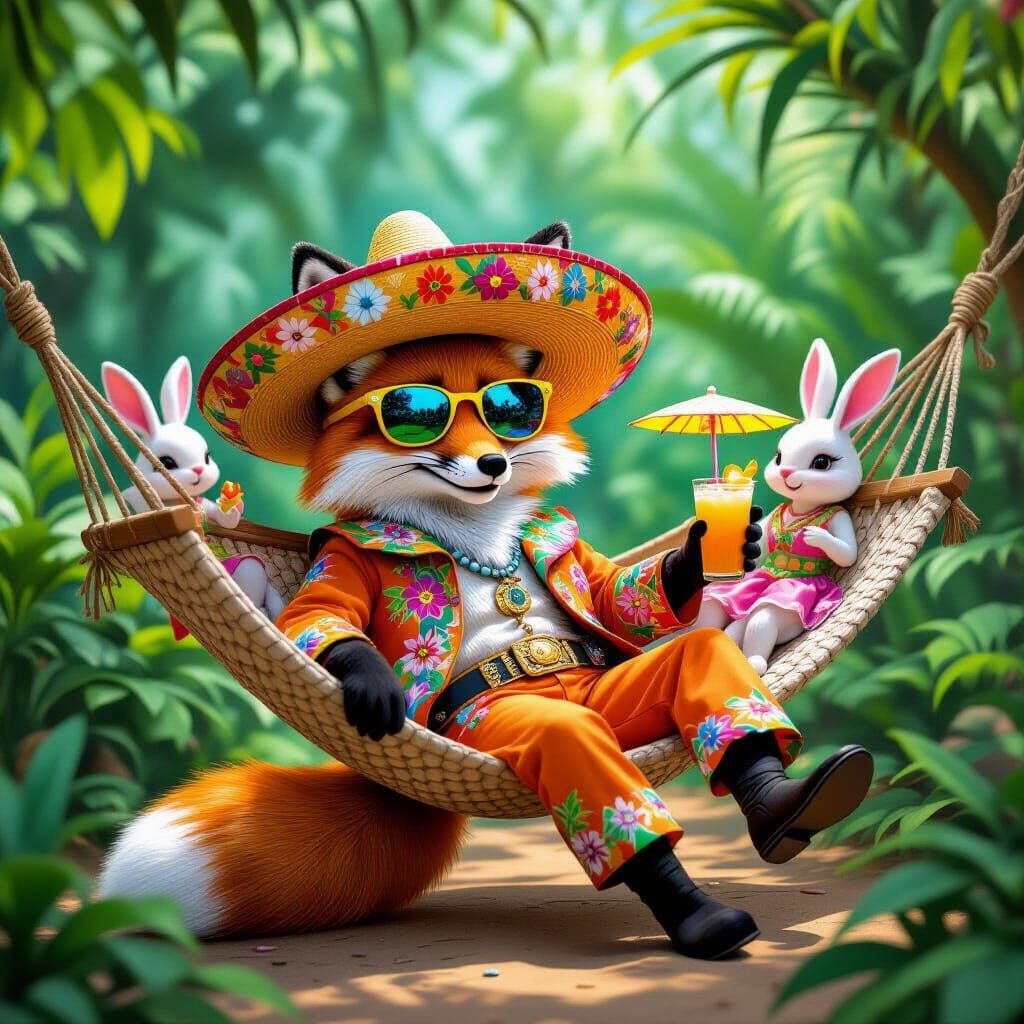 Fox Siesta in Tarantino-esque Pop Art Scene