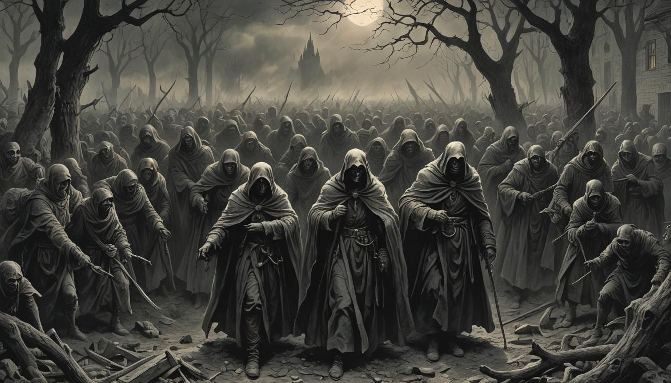 Haunting Specters in Poland: A Dark Engraving