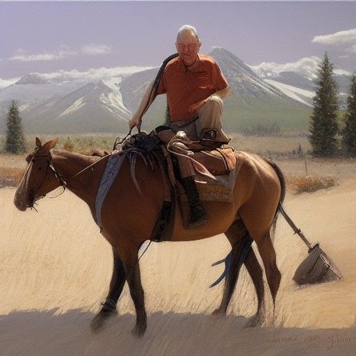 Kind Figure in Oil Painting Style