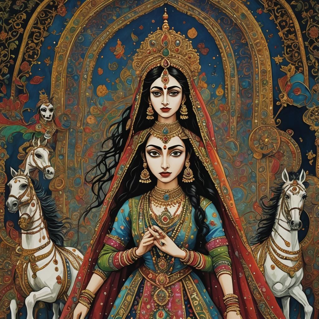 Mughal Princess Gulbadan in Stop-Motion Style