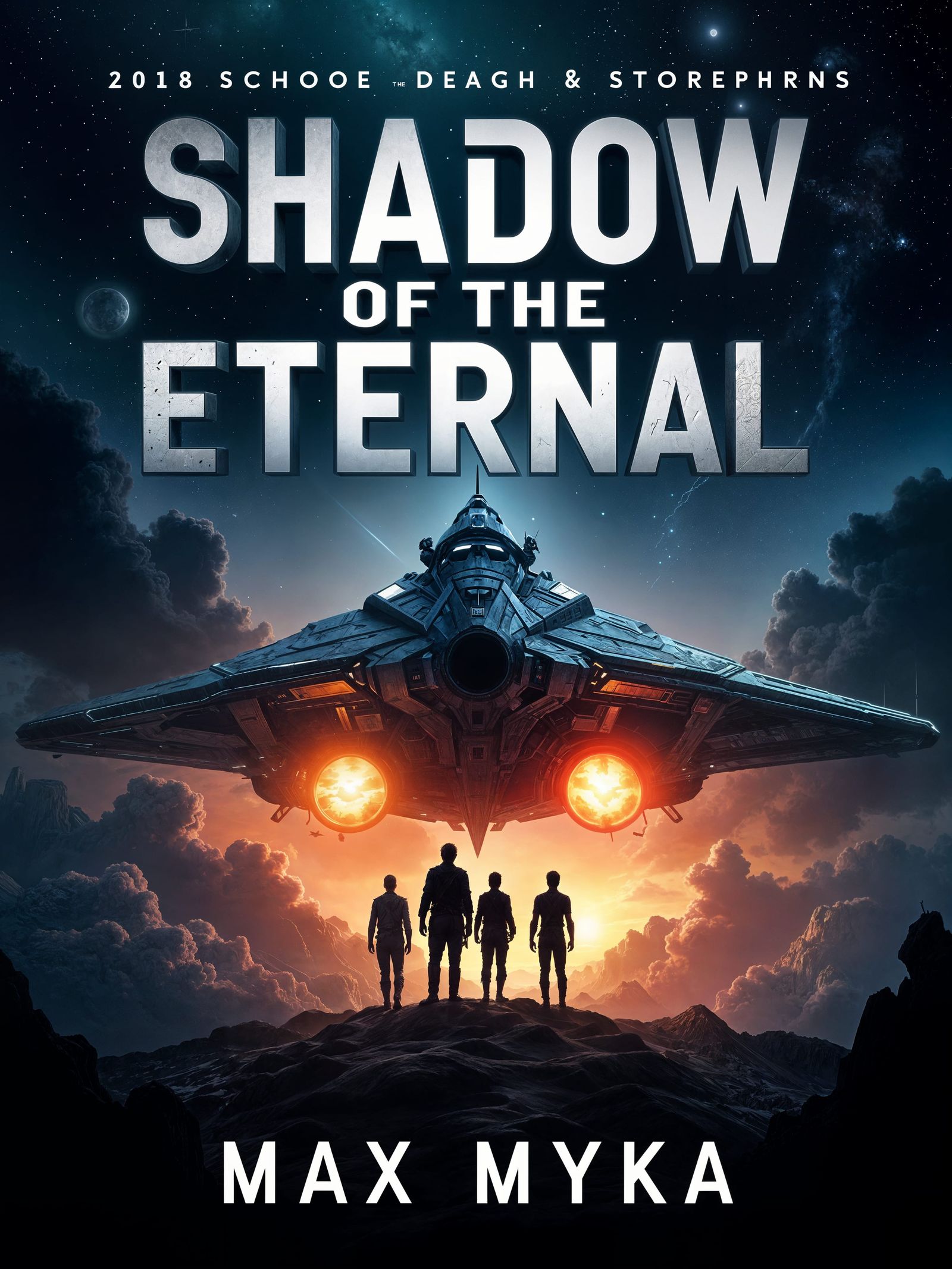 Epic Sci-Fi Book Cover: Shadow of the Eternal