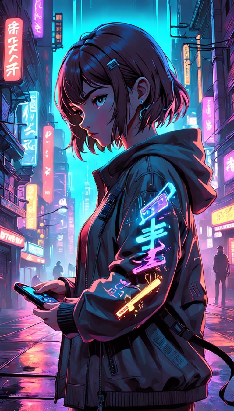 Cyberpunk Nintendo Switch Goddess
