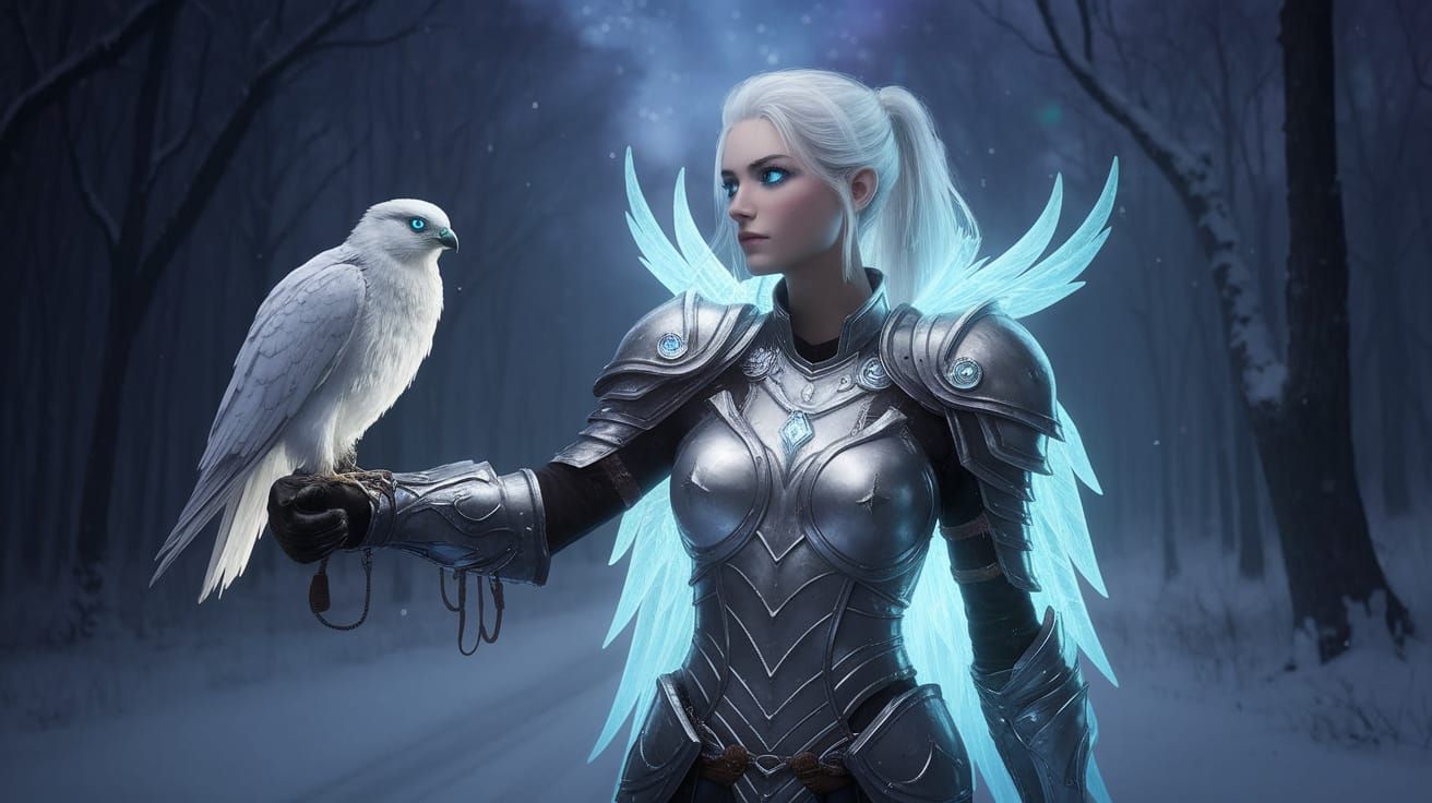 Valkyrie Goddess of Winter in Hyperrealistic Style