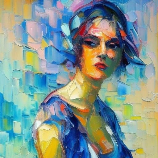 A Beautiful human woman style art of Adrian Ghenie