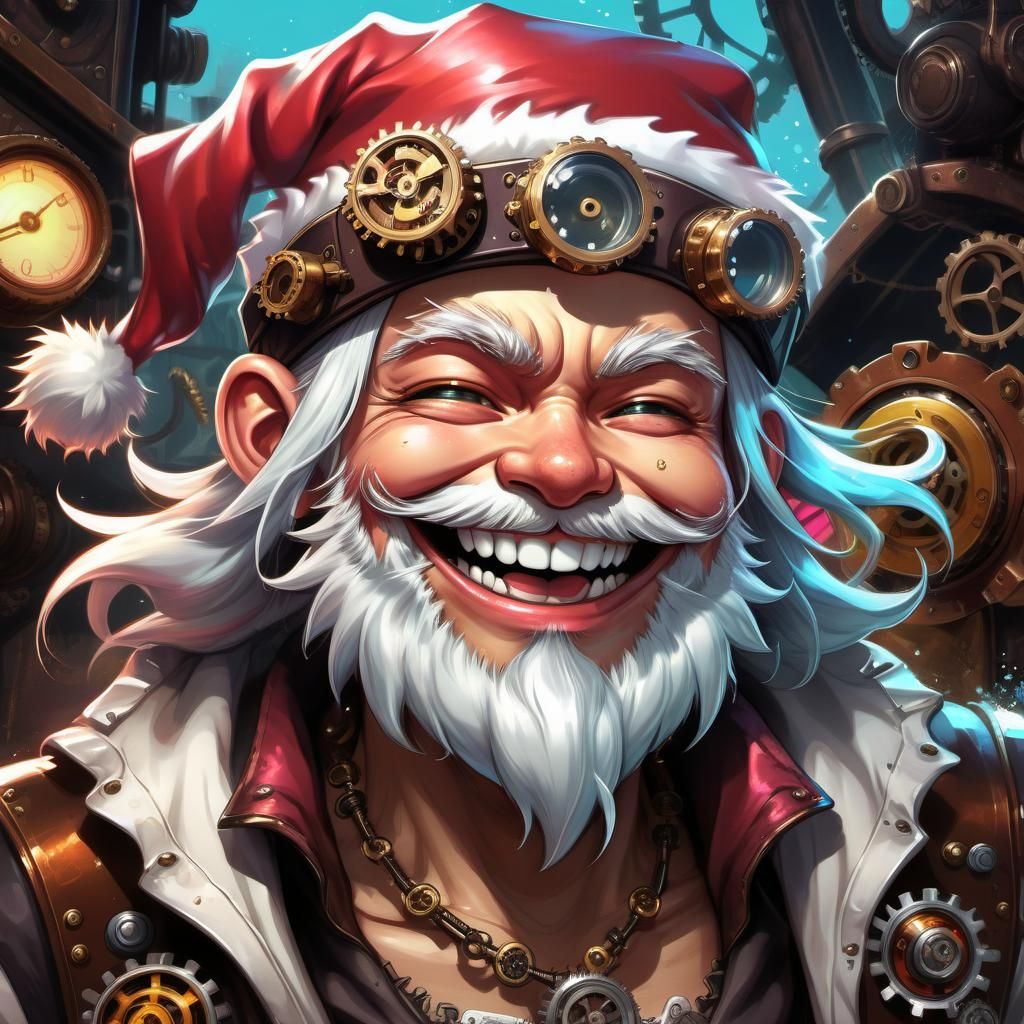 Steampunk Santa Graffiti Art Player Select Screen