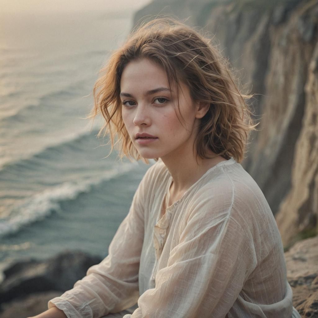 Young Woman Portrait with Cinematic Lighting