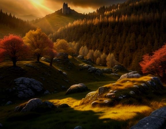 Taralatch Valley, with Taralatch Tower in the distance.