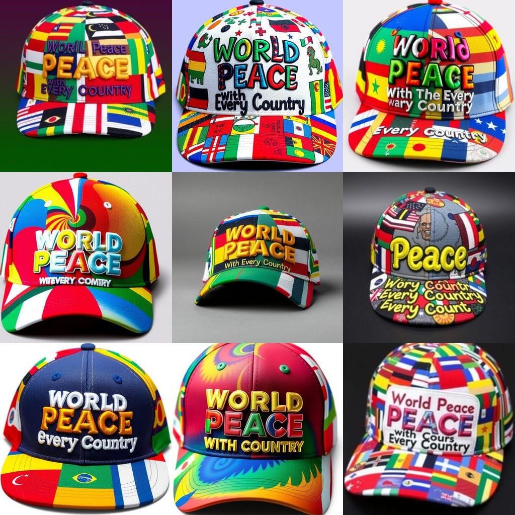 Vibrant Baseball Hat Displays Unity in Every Color of the Wo...