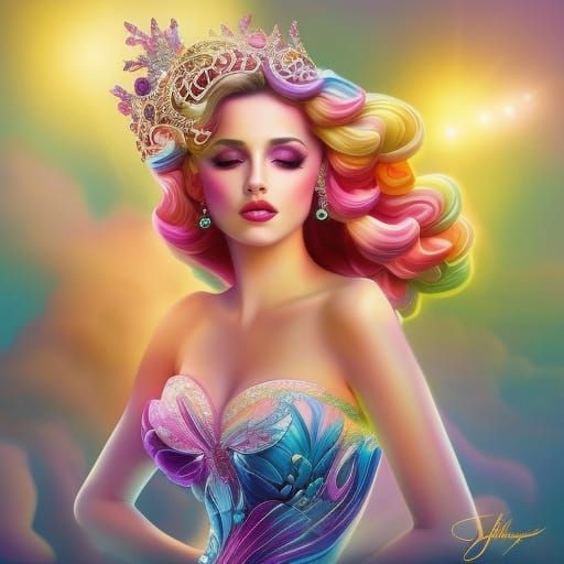 Candy Kisses: A Hyperrealistic Summer Collage