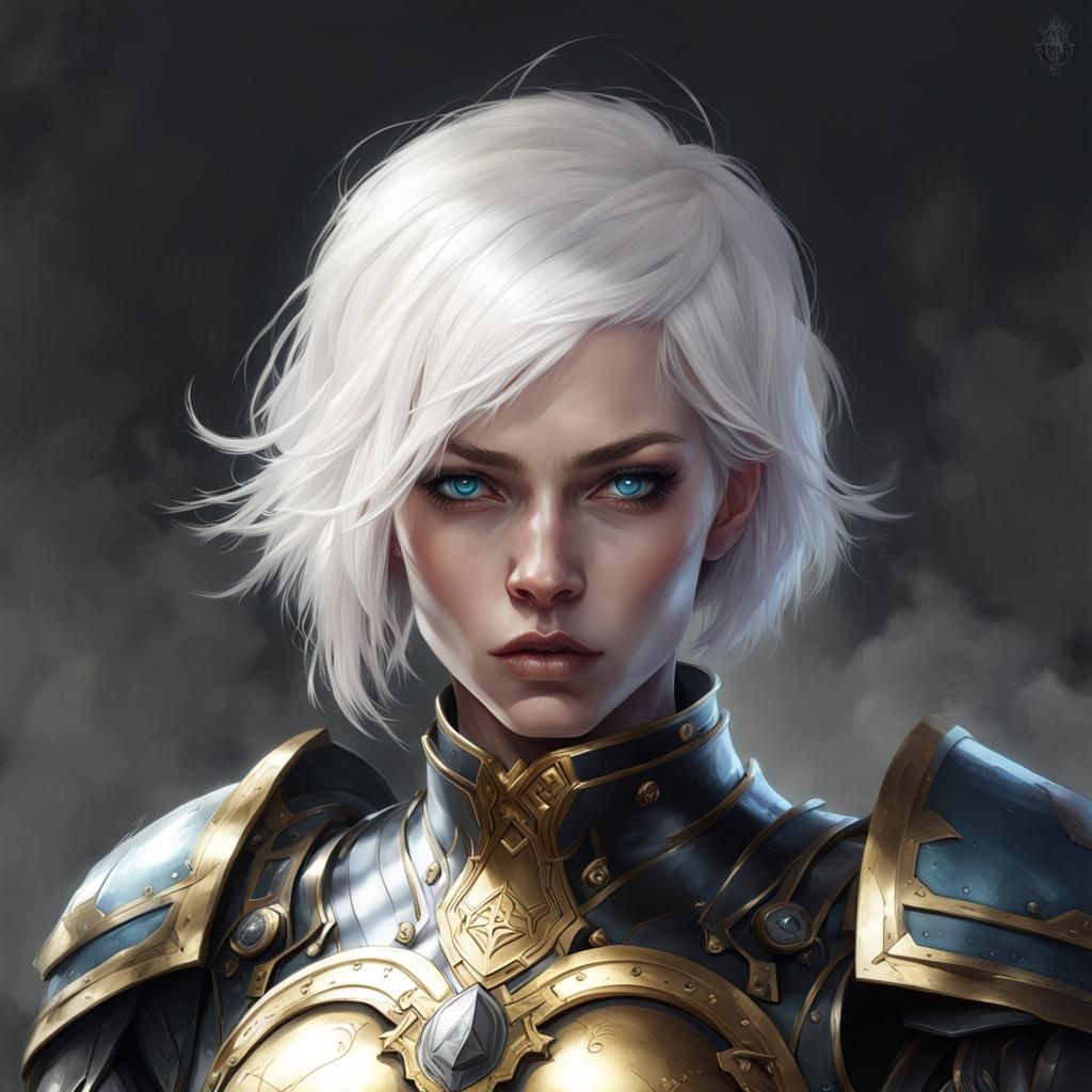 Adepta Sororitas Portrait in Hyperdetailed Digital Art