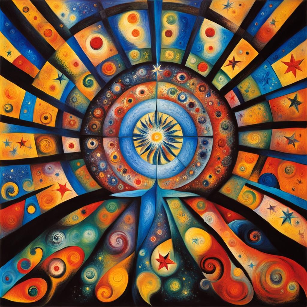 Chagall-esque Maelstrom of Glowing Stars