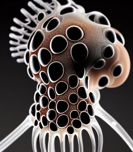 Facehugger Encased in Amber: Hyperrealistic Close-Up