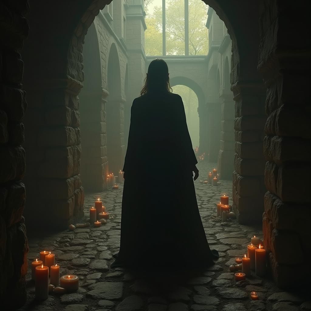 8k resolution, influenced by Rembrandt, layered enigma, silh...