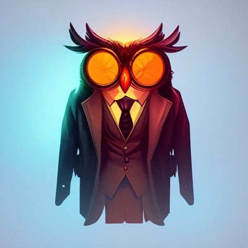 Noir Detective Owl Concept Art