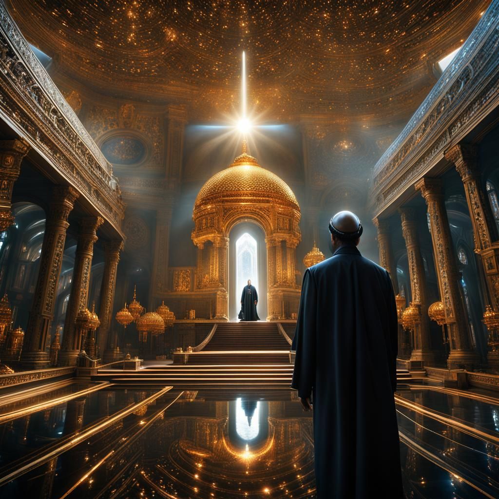 AI God in 22nd Century Religious Iconography