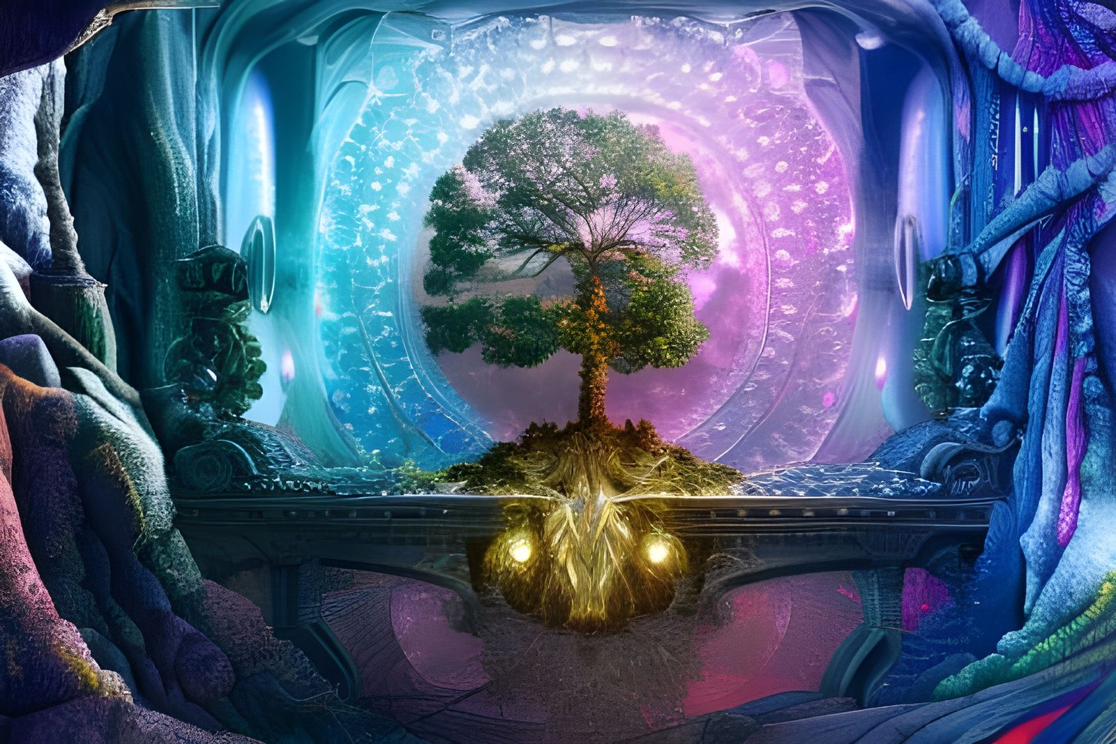 Bismuth Crystal Tree in Vibrant Colors