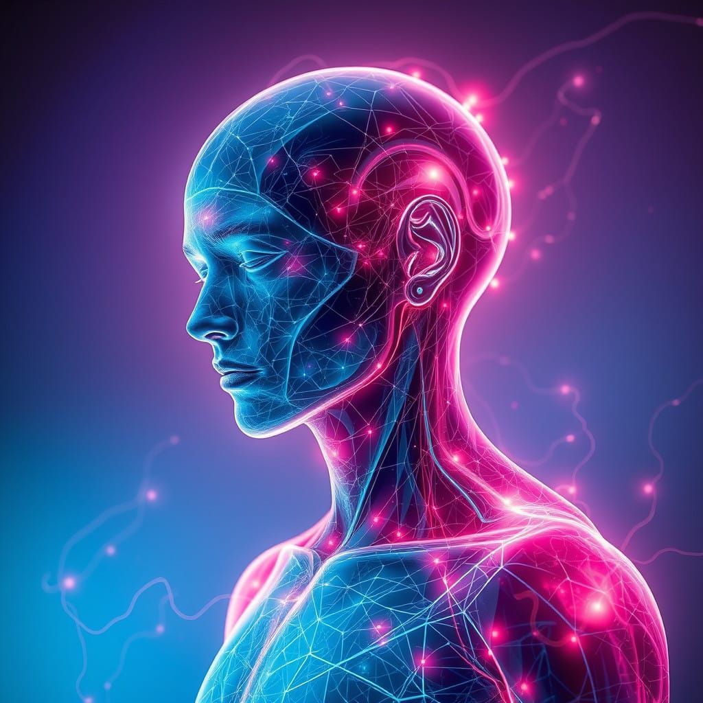 Humans Unveiled in Vibrant Energetic Majesty