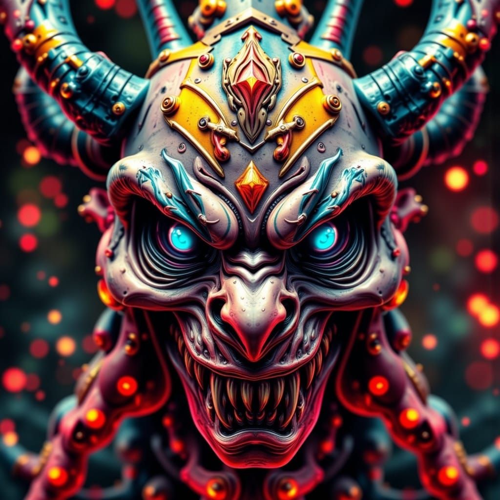 Ethereal Cityscape in Neon Hues