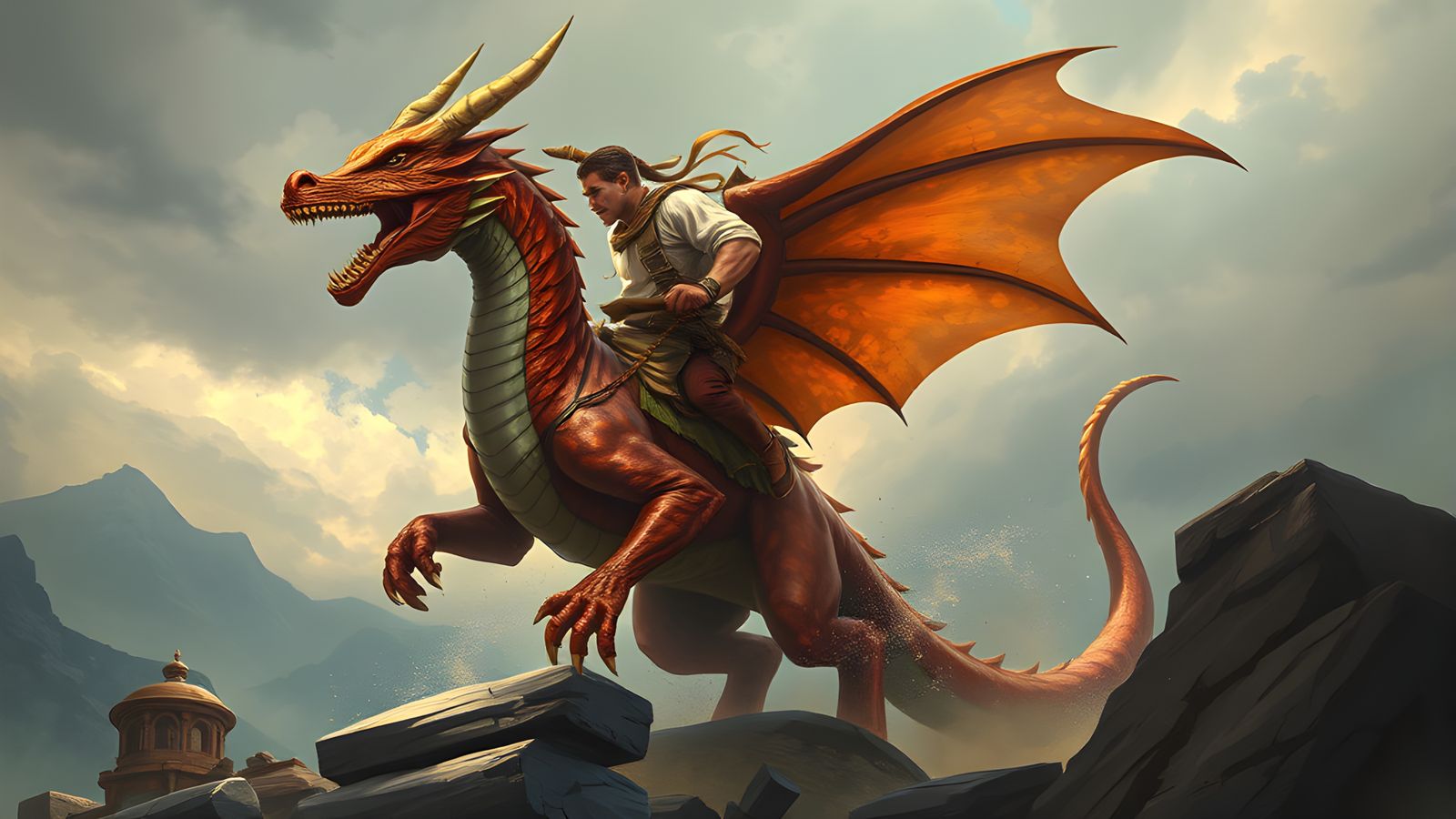 Warrior Riding a Drake Mount