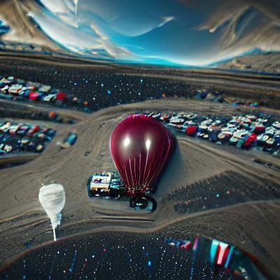 Futuristic Space Car Balloon in 8K Resolution