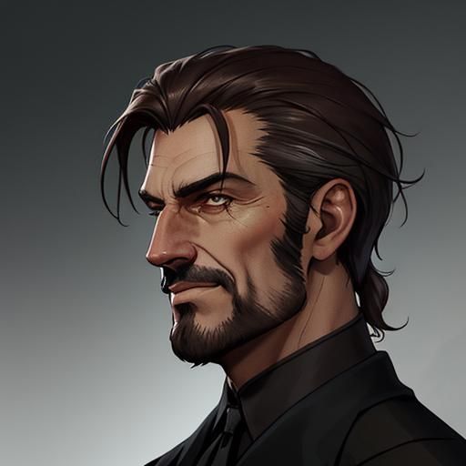 Devious Noble Smiles Cunningly: Detailed Matte Painting