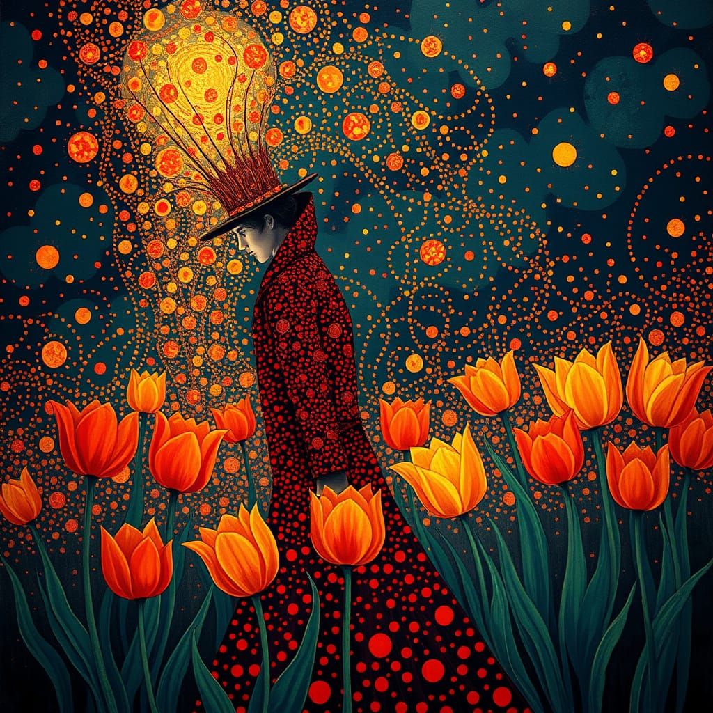 Dreamlike Whimsy in Vibrant Klimt-Inspired Art