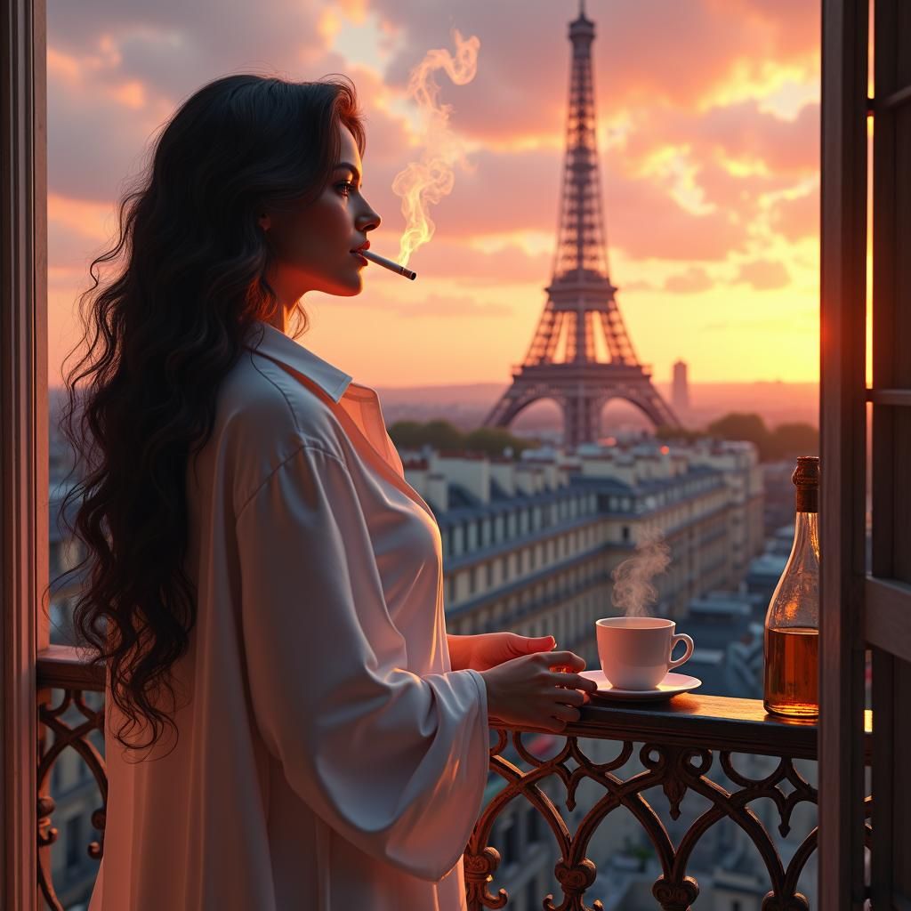 Paris Sunrise: A Vettriano-esque Morning After