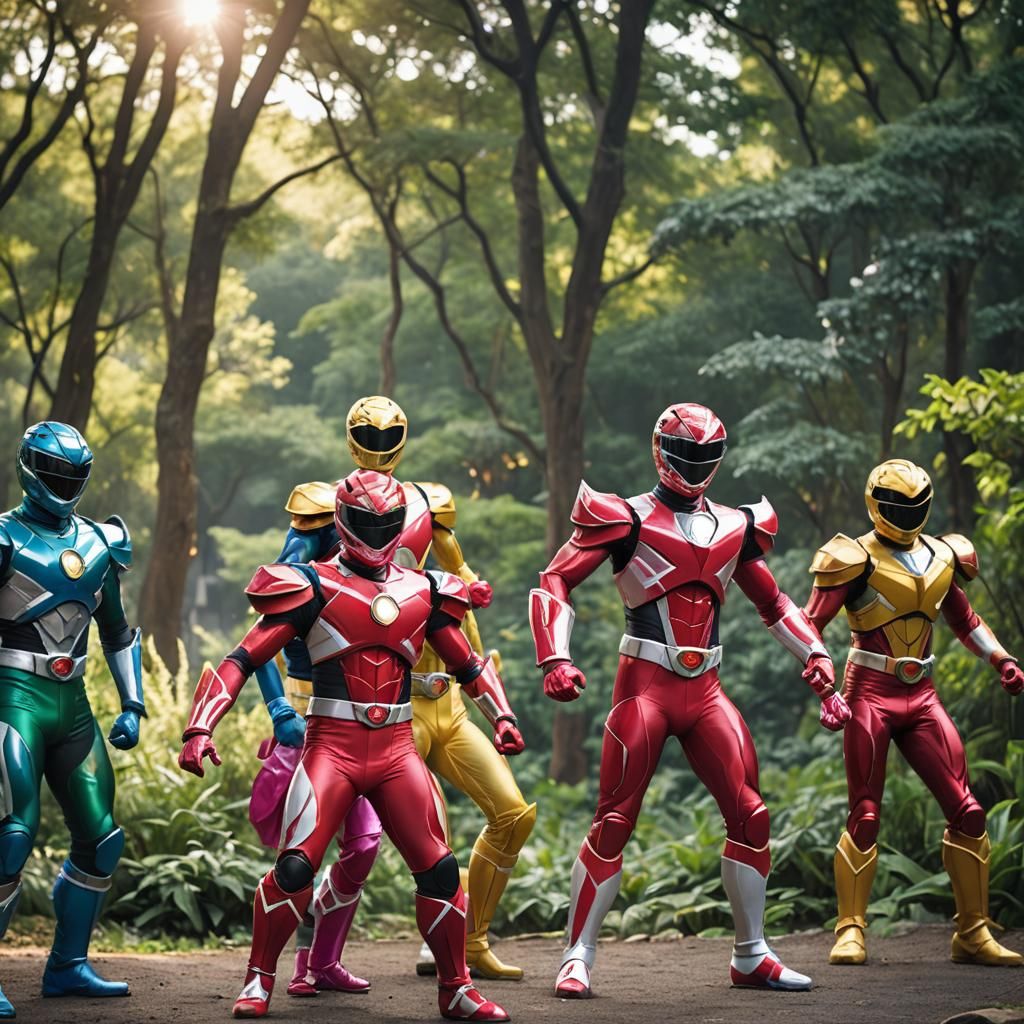 Dynamic Power Rangers Pose: Professional Photography