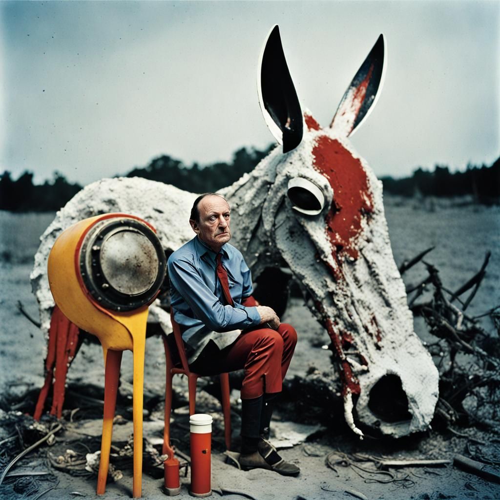 Surreal Silenced Figure in Dadaist Style