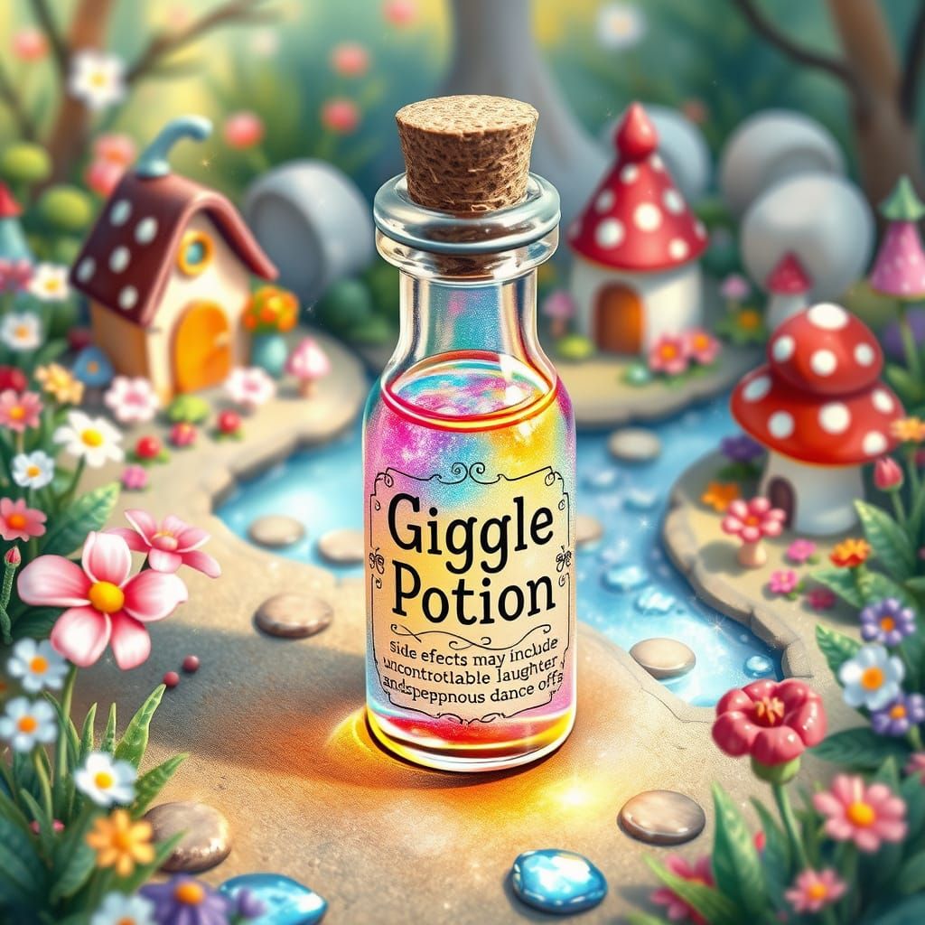 Whimsical Fairy Garden with Giggle Potion
