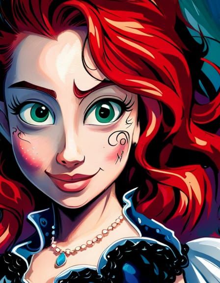 Dark Gothic Ariel: A Disney Princess Reimagined
