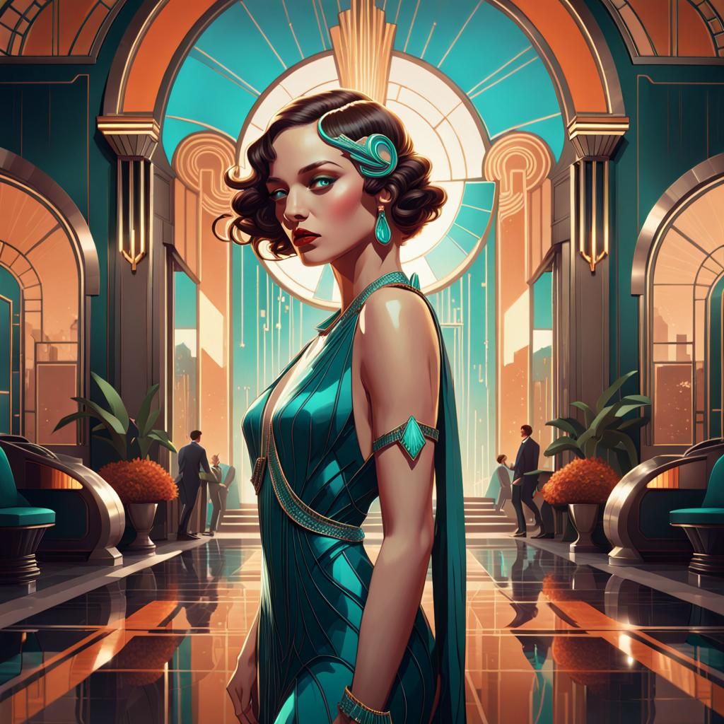 Glamorous Art Deco Architecture and Fashion