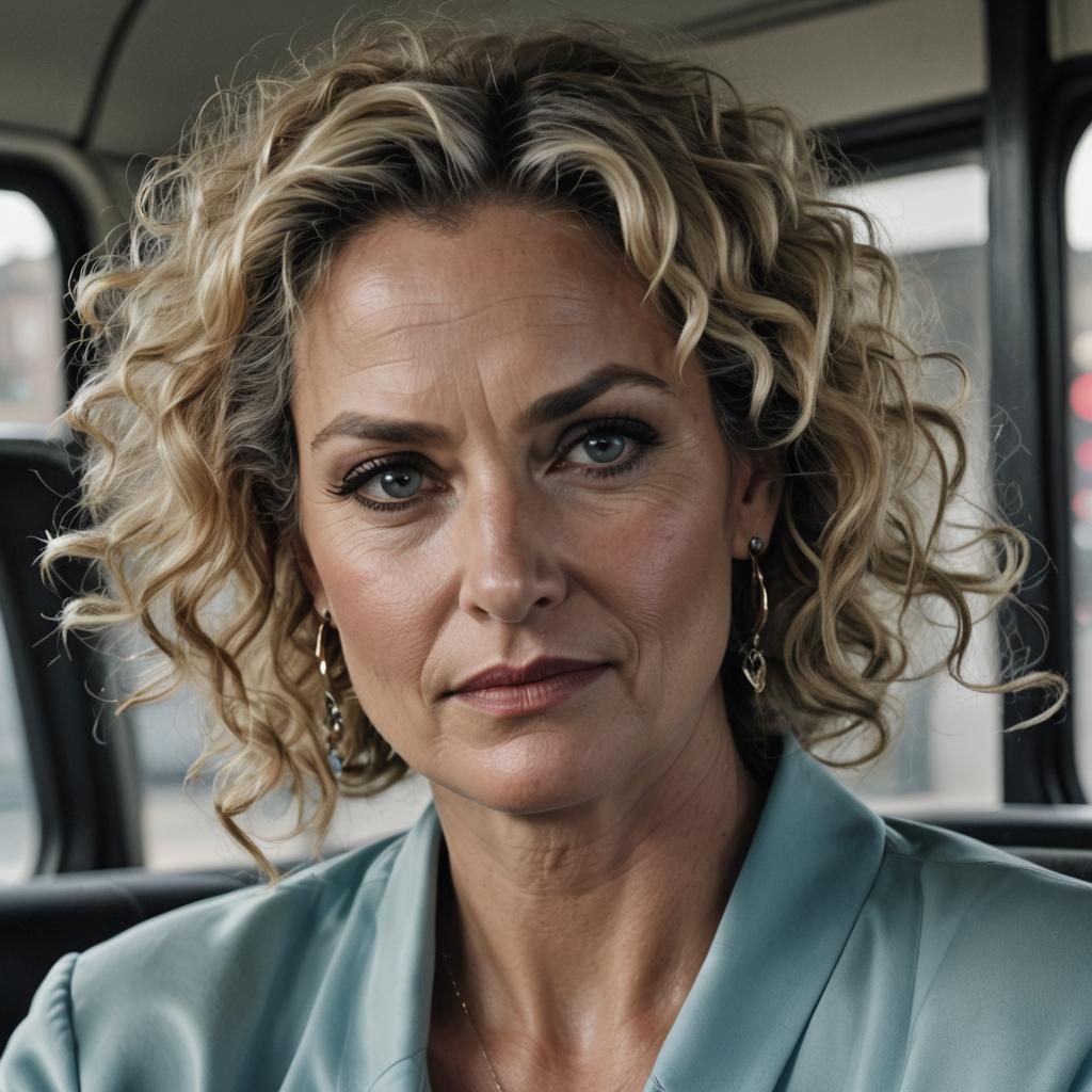 Crestfallen Actress on Bus: Deep Shadows and Despair