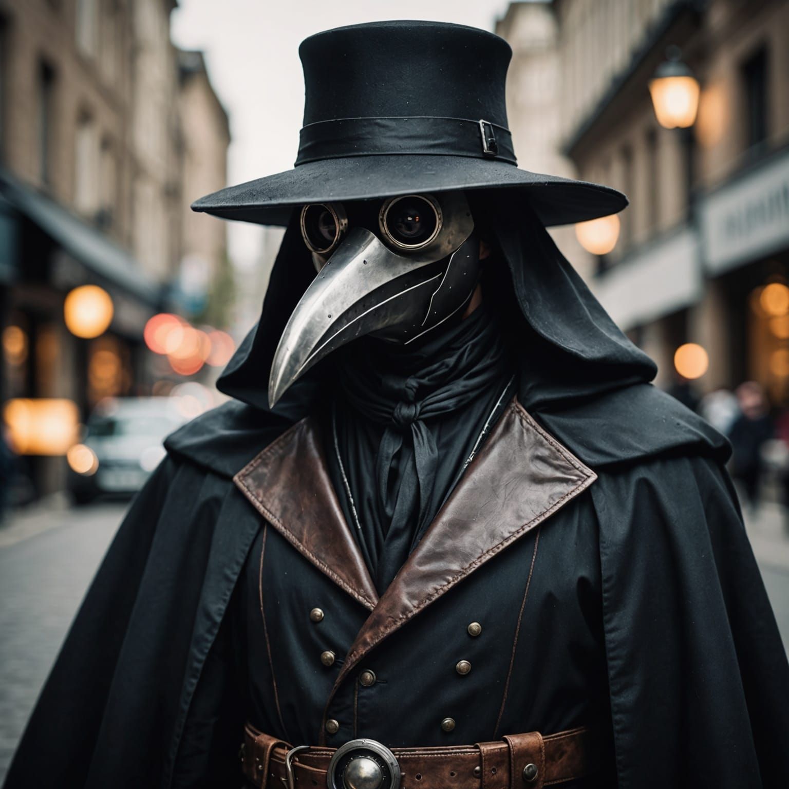 Superhero Plague Doctor in Professional Photography Style