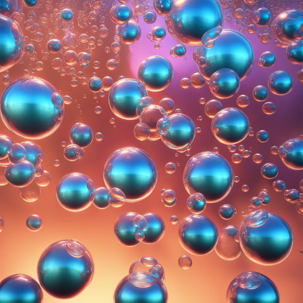 Glass Bubbles in Epic Digital Art Style