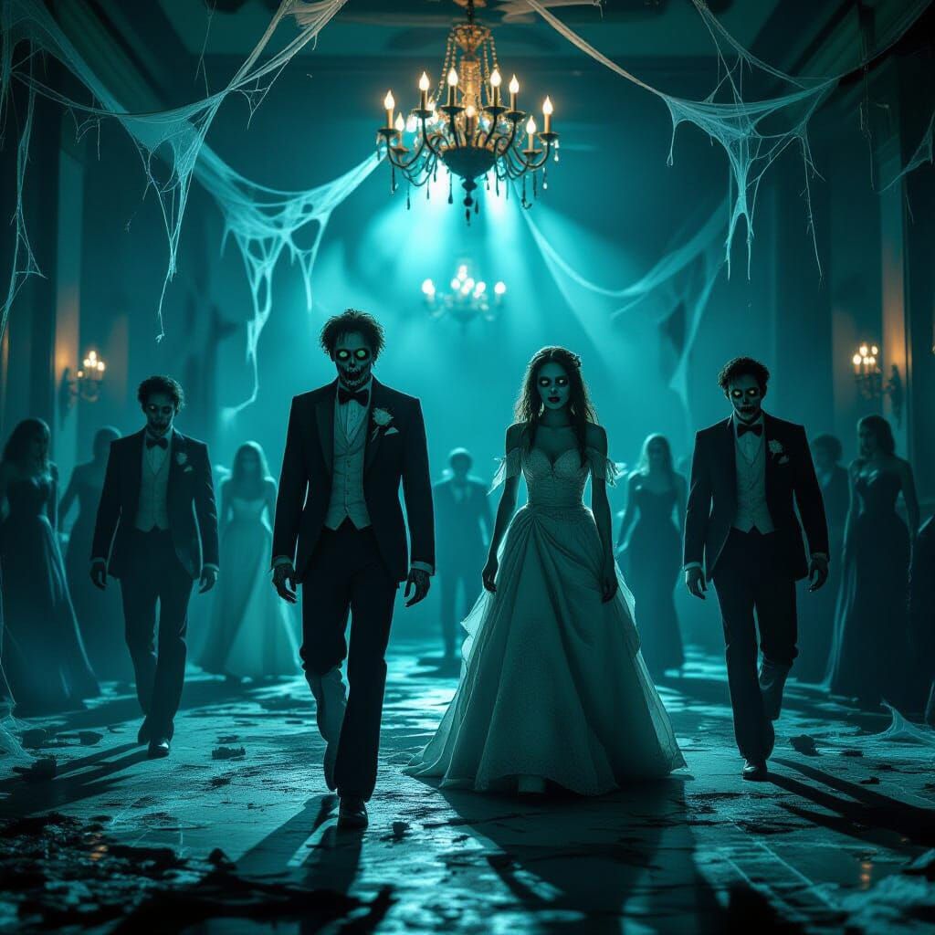 Zombie Prom Night in Gothic Horror Style
