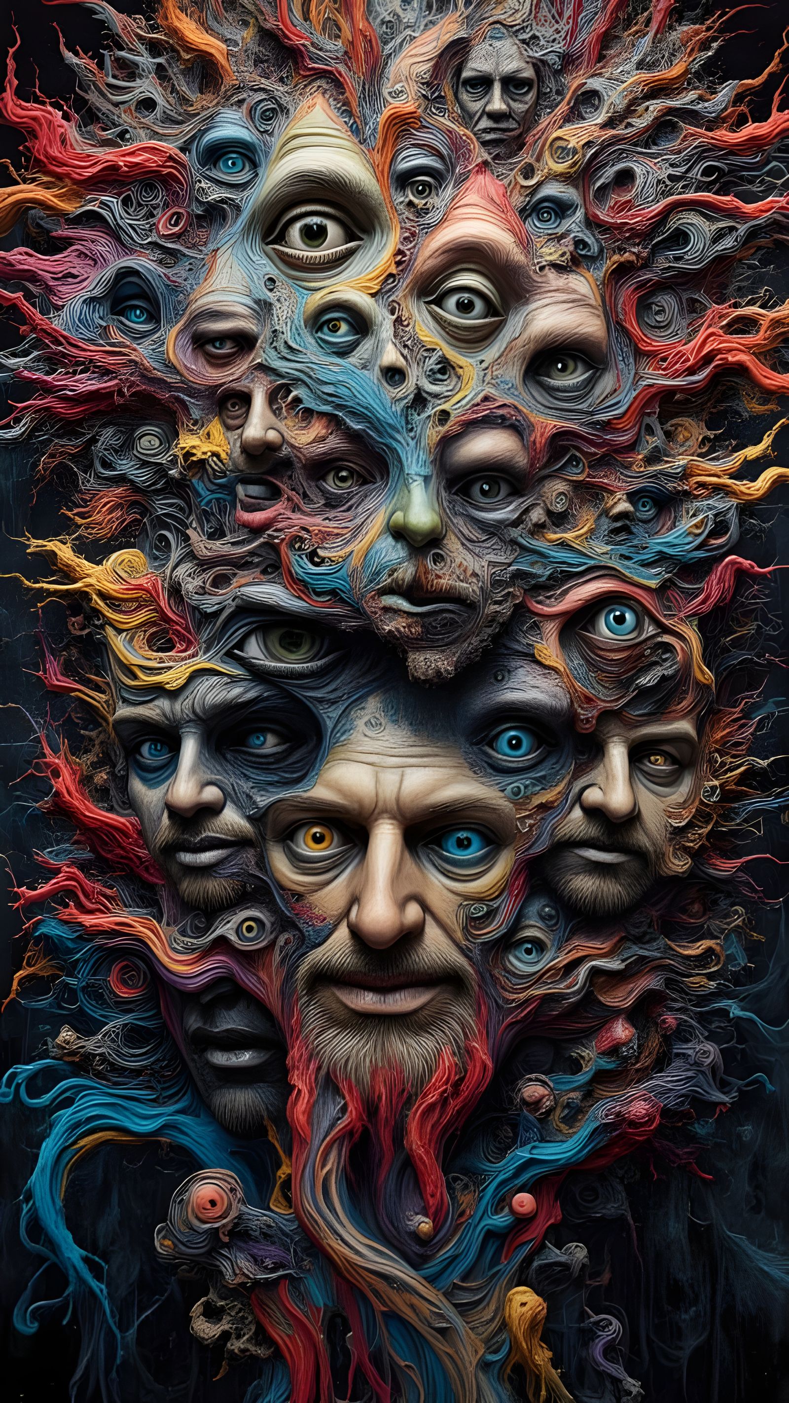 Fractal Faced Man: A Hyperrealistic Digital Dreamscape