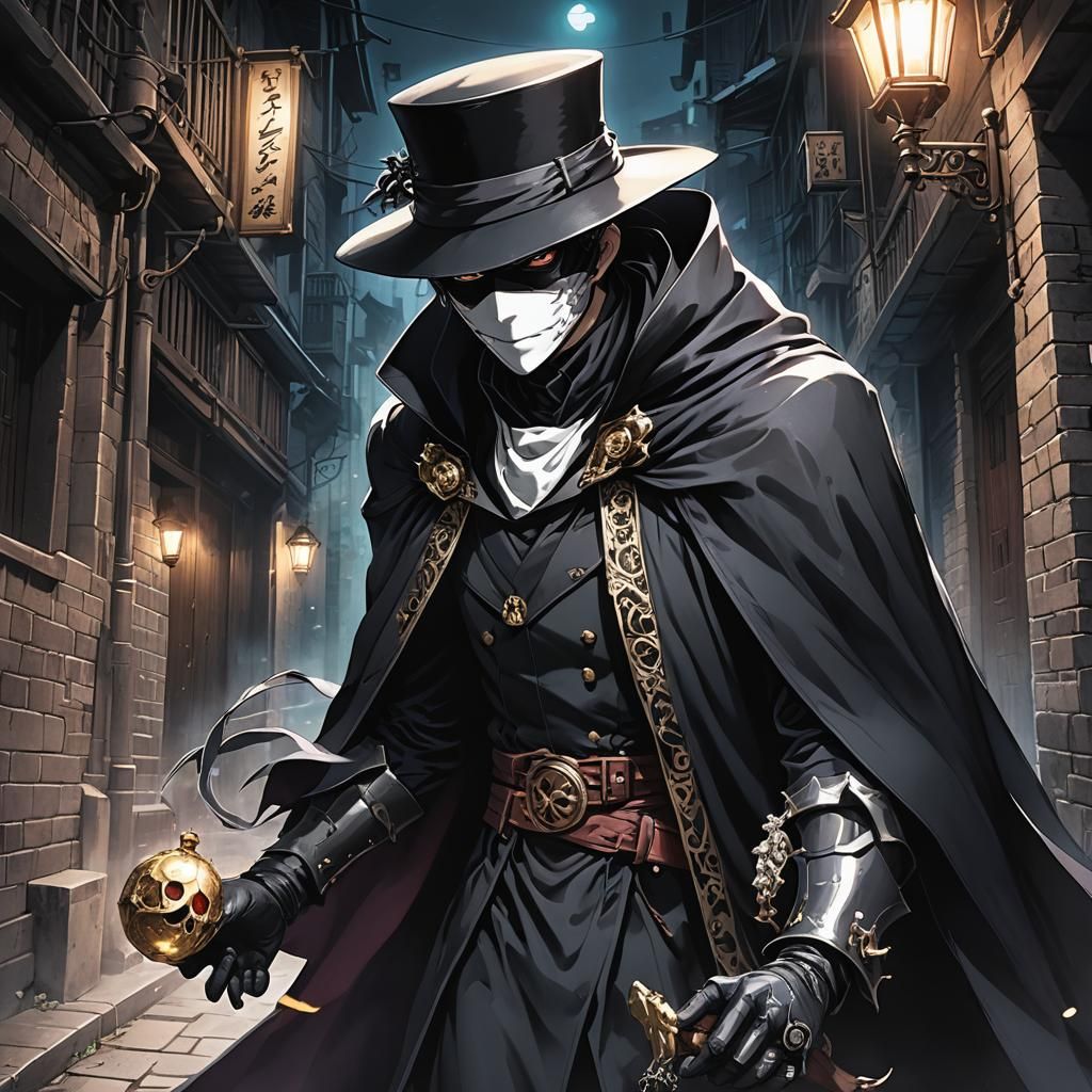 Mysterious Phantom Thief Steals Artifact: Anime Art