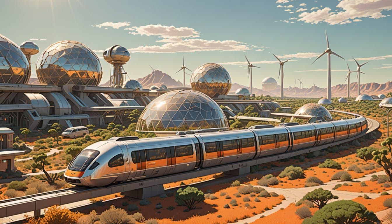 Eco-Friendly Solarpunk Metropolis