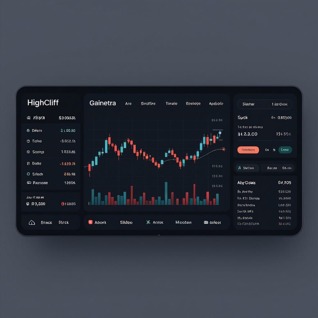 Highcliff Gainetra: Modern Financial Trading Platform Interf...