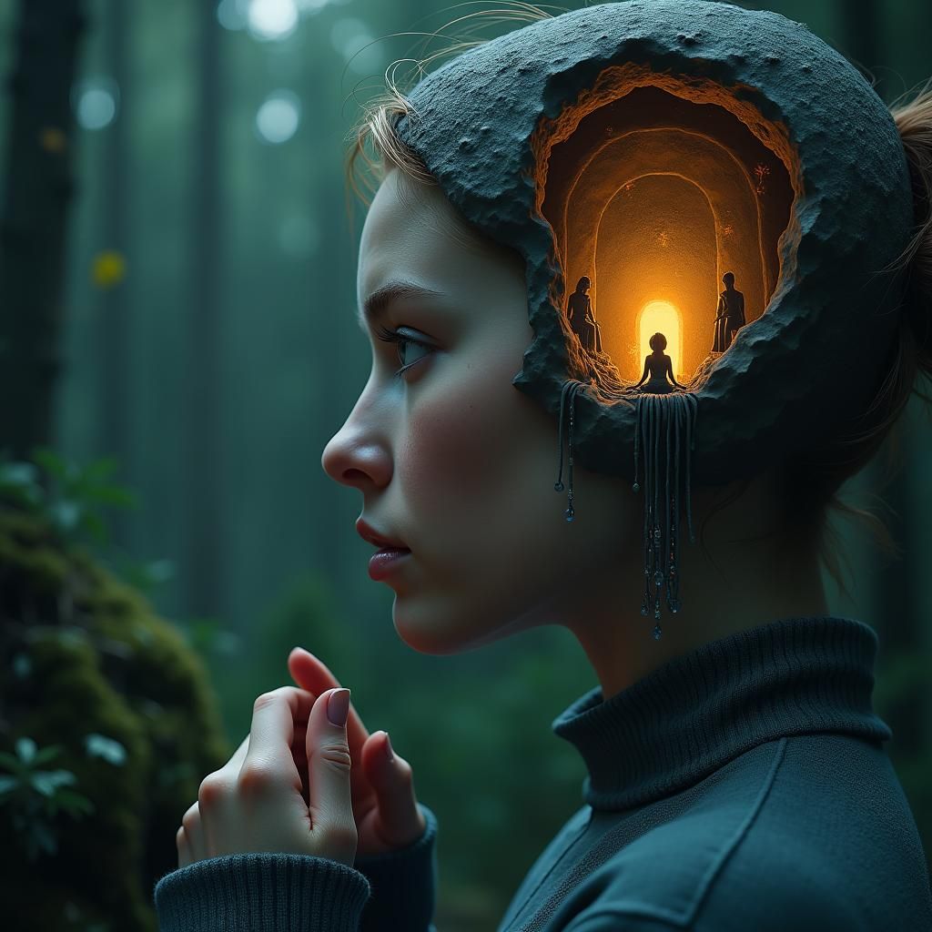 Surreal Portrait: Woman's Mind as Fantasy World