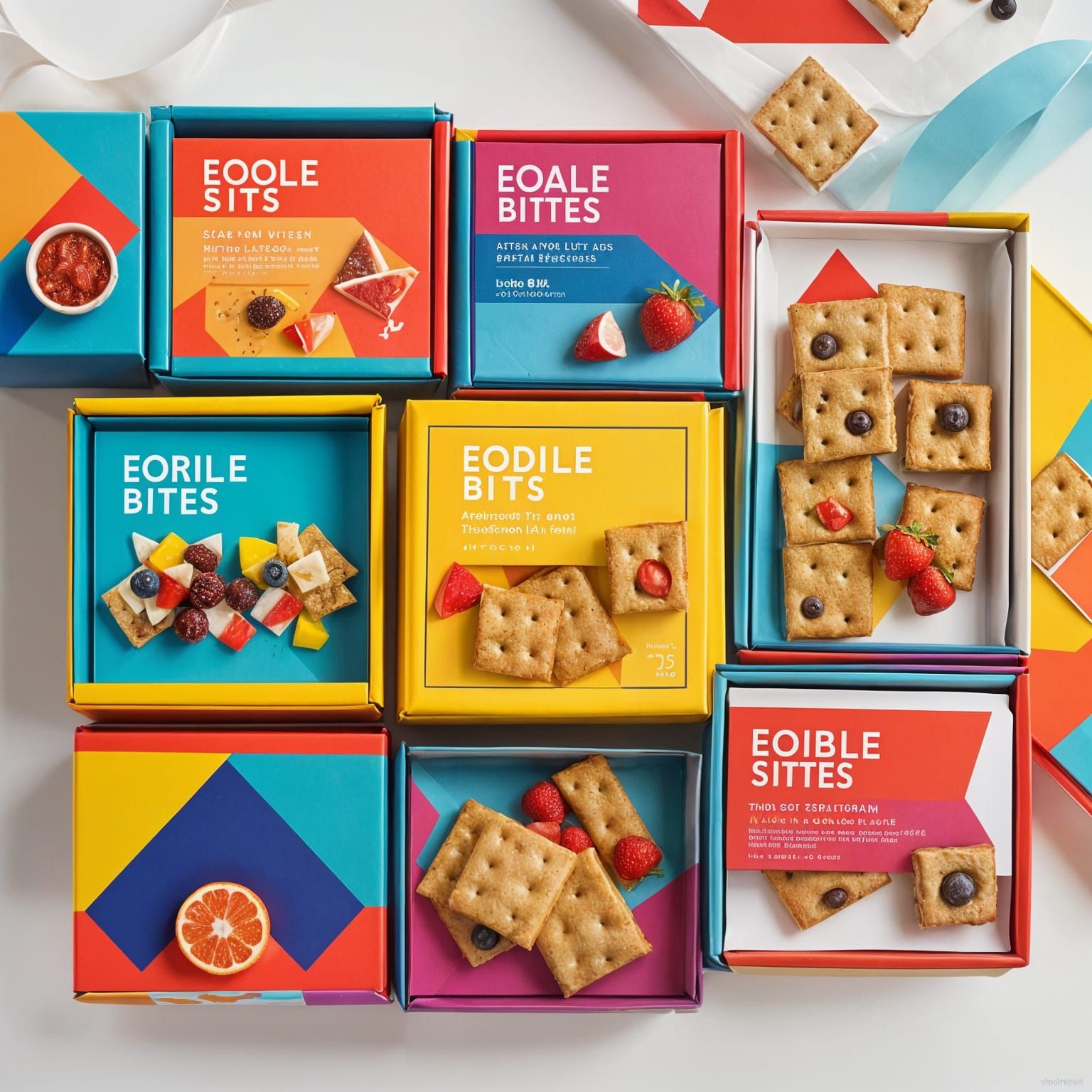 Snackstrakshun: Abstract Art-Inspired Snack in Hyperrealisti...