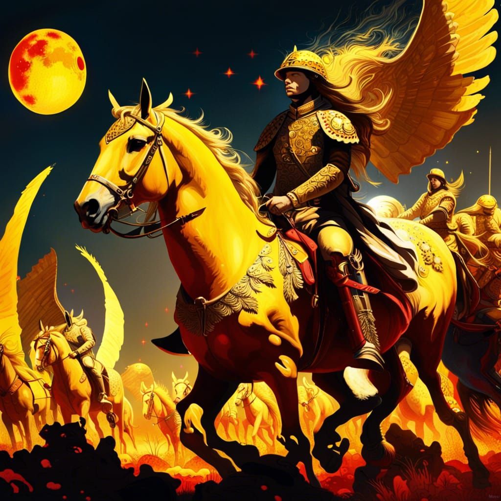 Angelic Cavalry: Matte Painting of Celestial Army