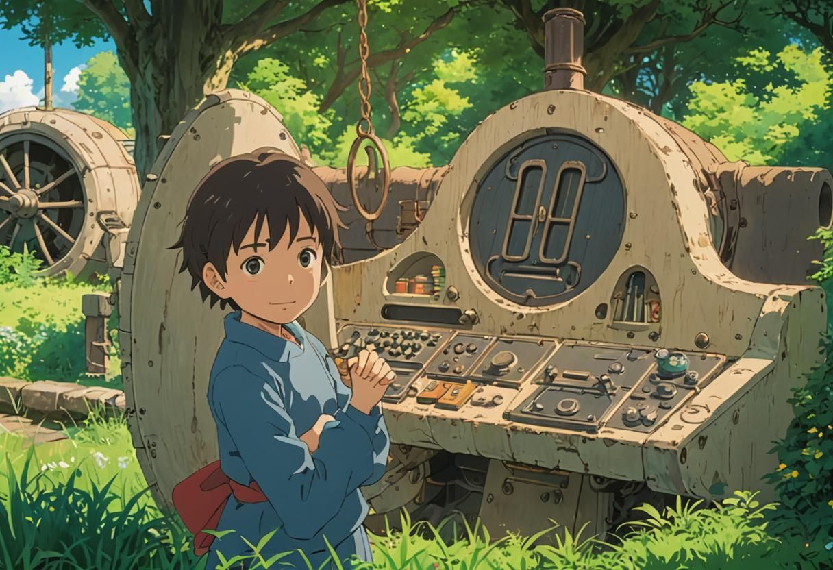 Anime Key Visual Inspired by Studio Ghibli