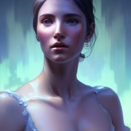 Venus Portrait in Art Nouveau Style