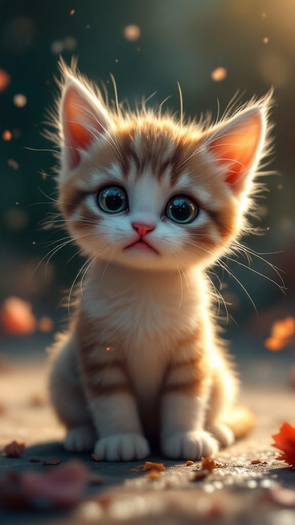Vibrant Animated Kitten Reveals Emotional Depth in Hyperreal...