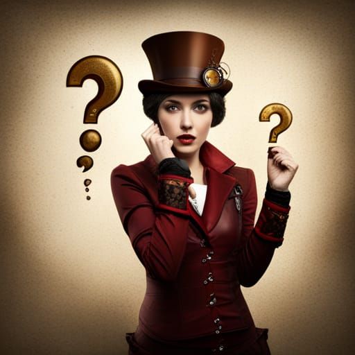 Steampunk Question Mark: Adorable Mechanical Design