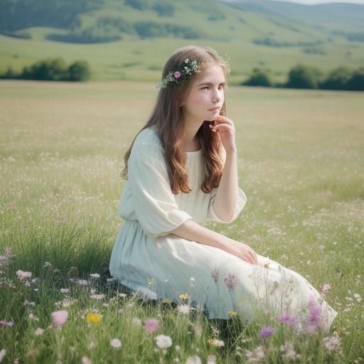 Dreamlike Portrait in a Surrealist Landscape