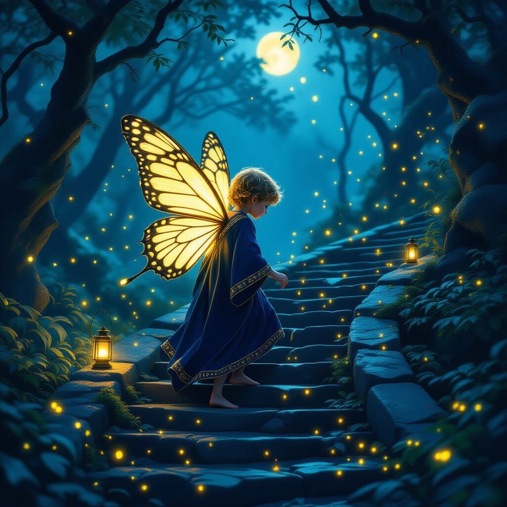 Stairs to the Night of Fireflies..
