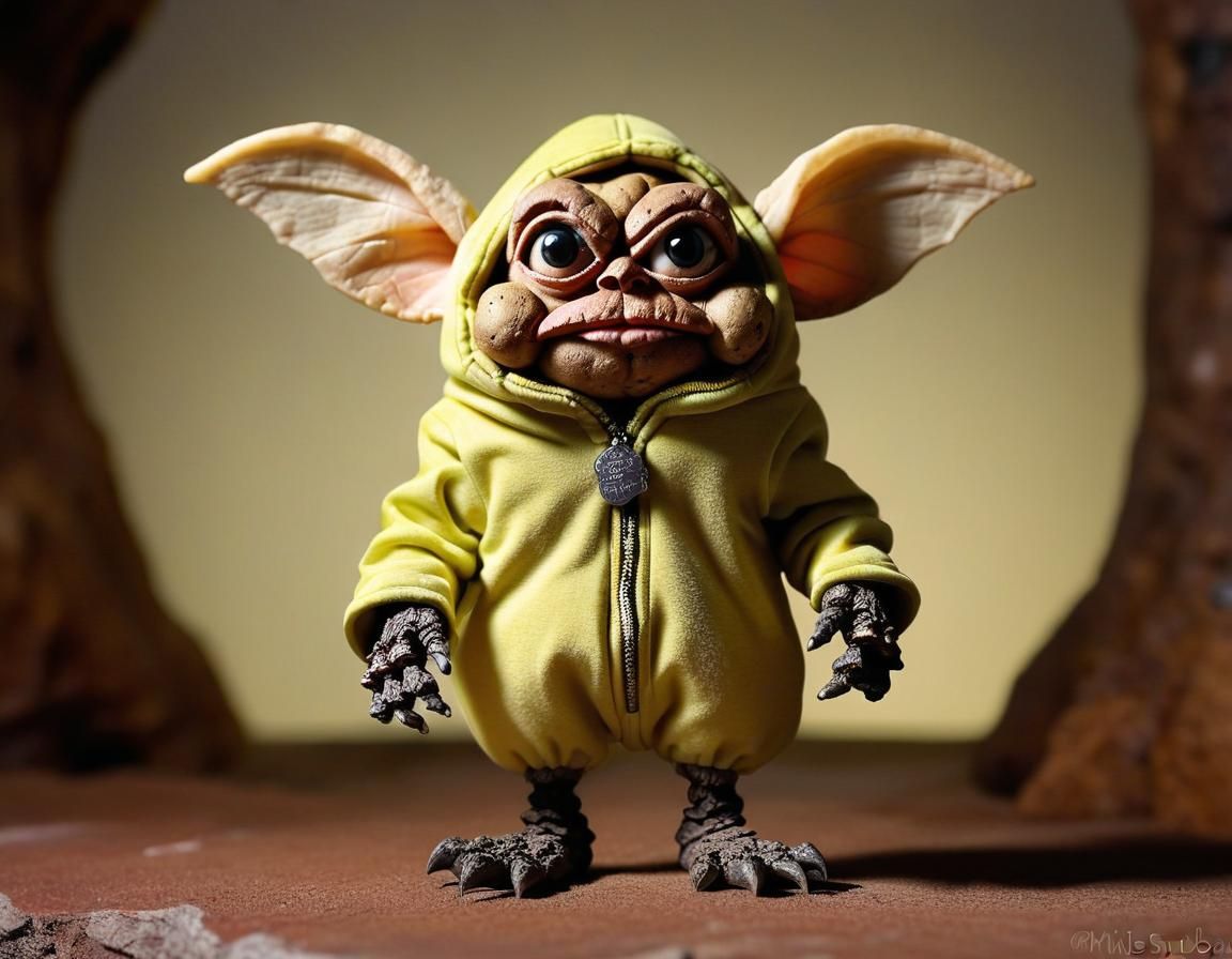 Potato Gremlin in Cave: Surreal Anthropomorphic Art